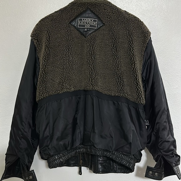 Lucky Leather Co Insulated Leather Jacket, Size Large, in Good Condition, Brown - Picture 10 of 11